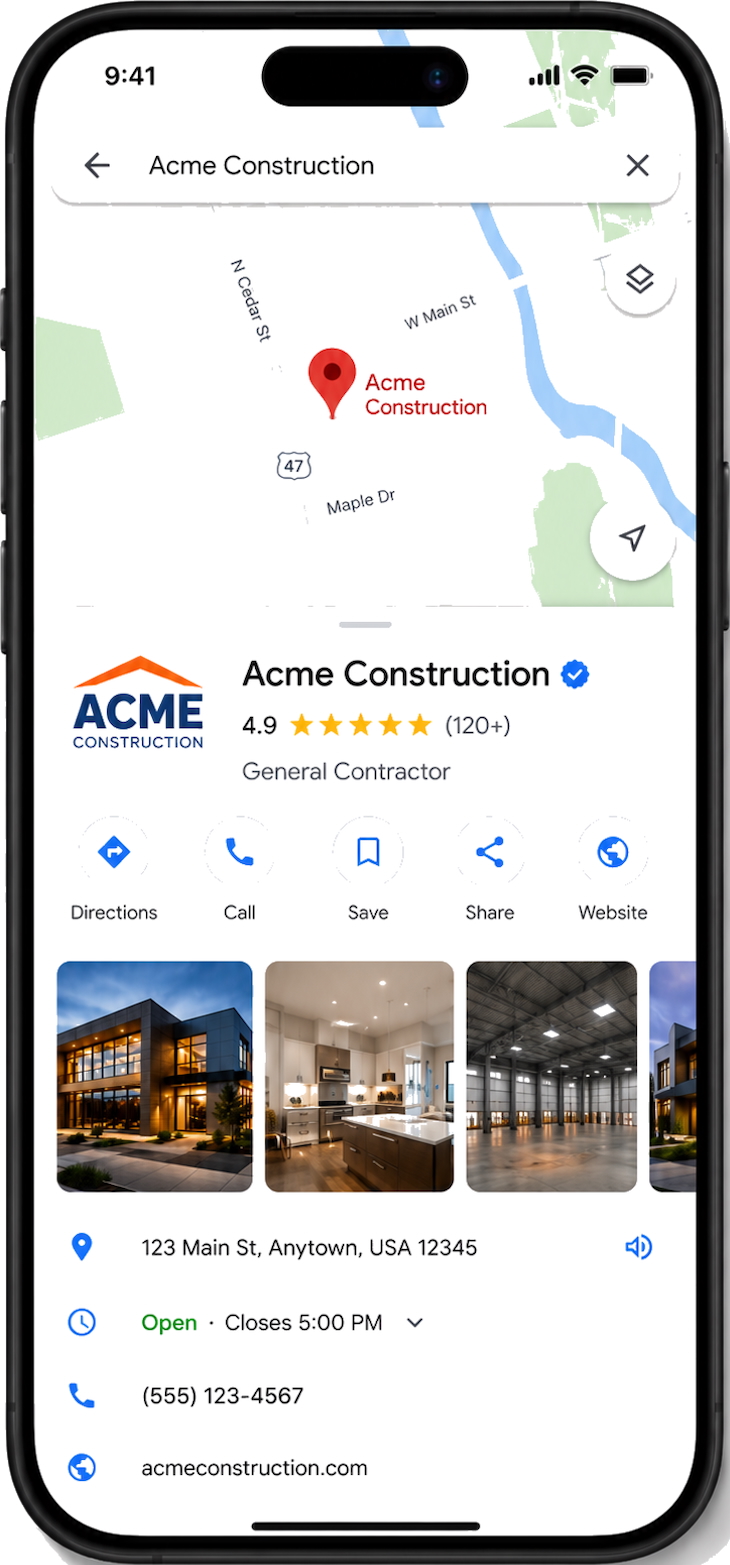 Good Google Maps result — verified with photos and reviews